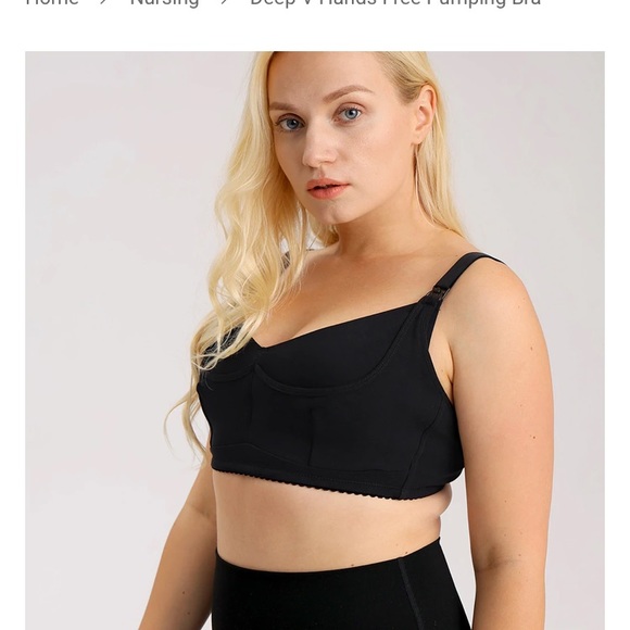 Momcozy Deep V Hands Free Pumping Bra - Picture 4 of 6